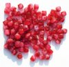 100 5mm Raspberry Givre Cube Beads